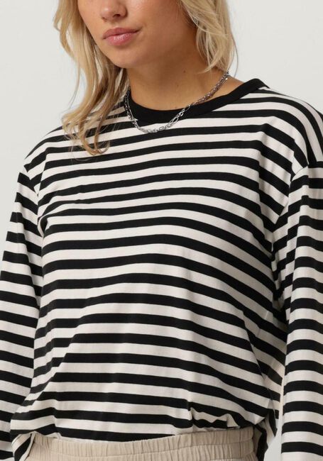 Schwarze MODSTRÖM Tops & T-shirts HELLENMD LS STRIPE T-SHIRT - large