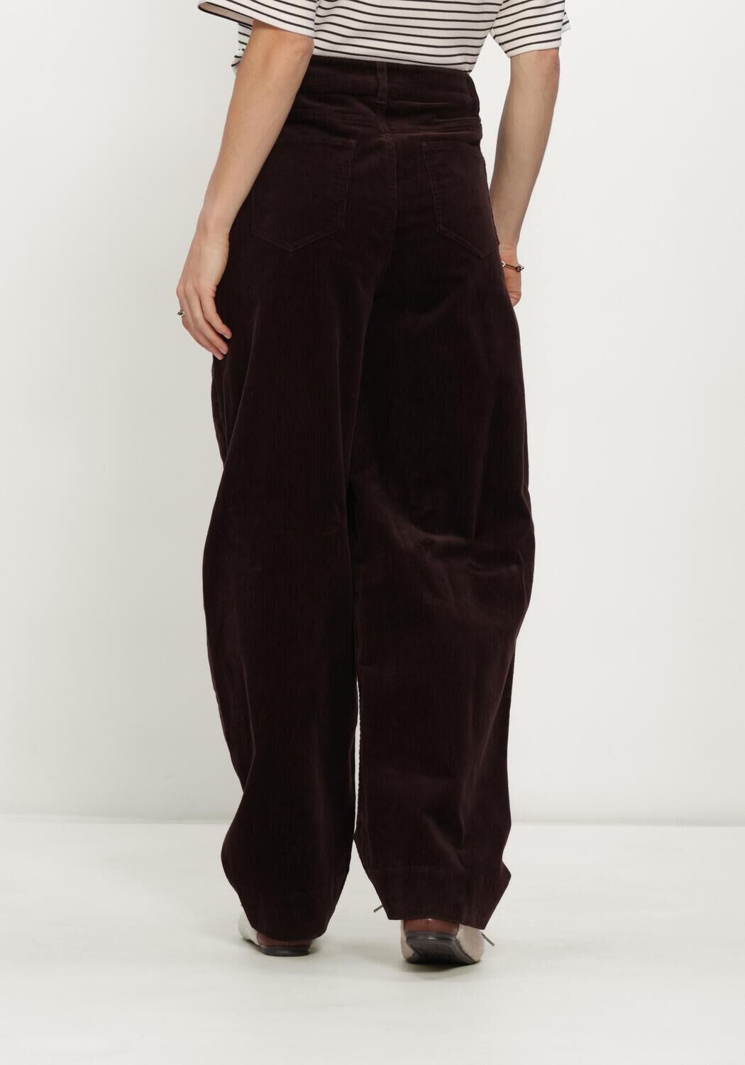 Braune MSCH COPENHAGEN Weite Hose MSCHFILIPPA HW PANTS - large