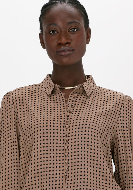 Camelfarbene MODSTRÖM Blusen LOHAN PRINT SHIRT - large