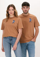 Beige SCOTCH & SODA T-shirt UNISEX - AMELIA EARHART GRAPHI - medium