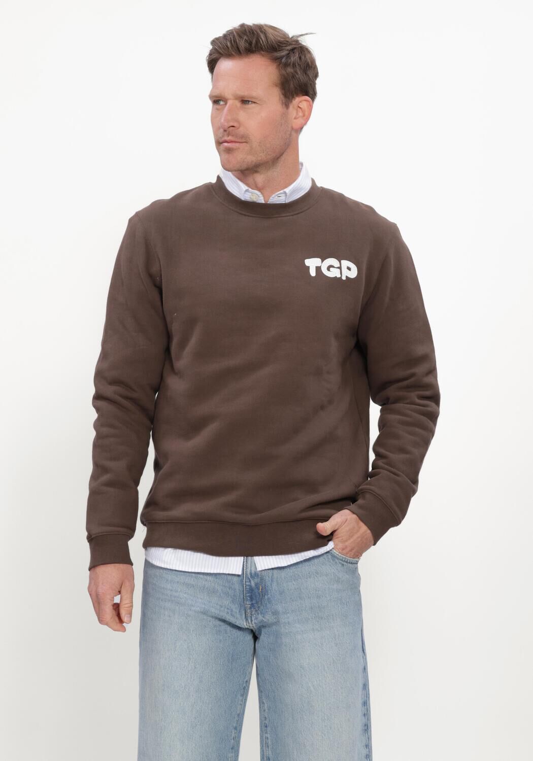 Braune THE GOODPEOPLE Pullover LOOK - large