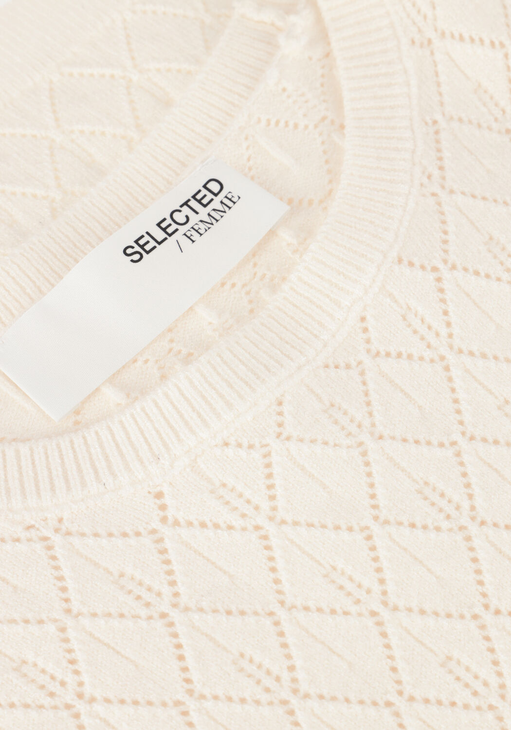 Nicht-gerade weiss SELECTED WOMEN Top SLFHELEN 2/4 KNIT BOAT NECK - large