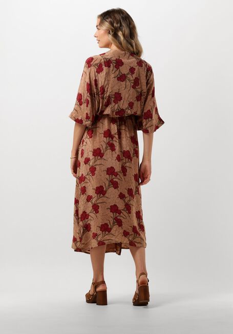 Beige SISSEL EDELBO Midikleid BRENDA SILK WRAP DRESS - large