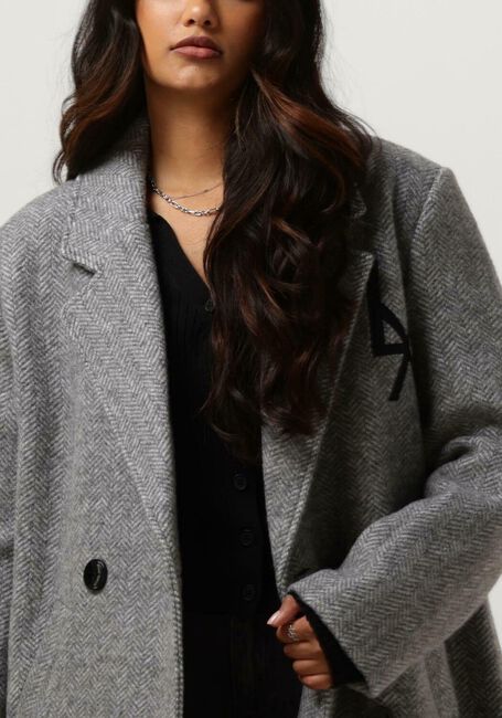 Graue ALIX THE LABEL Mäntel LONG WOOL COAT - large