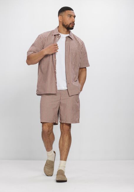 Beige SELECTED MEN Casual-Oberhemd SLHRLXSTUART SEERSUCKER SS  SHIRT - large