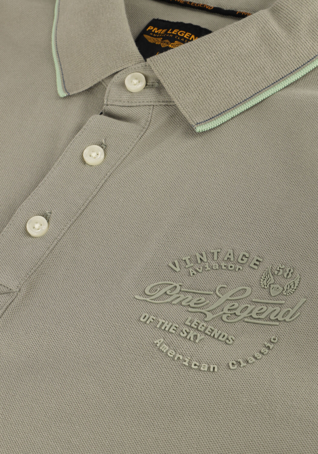 Khaki PME LEGEND Polo-Shirt STRETCH PIQUE PACKAGE - large
