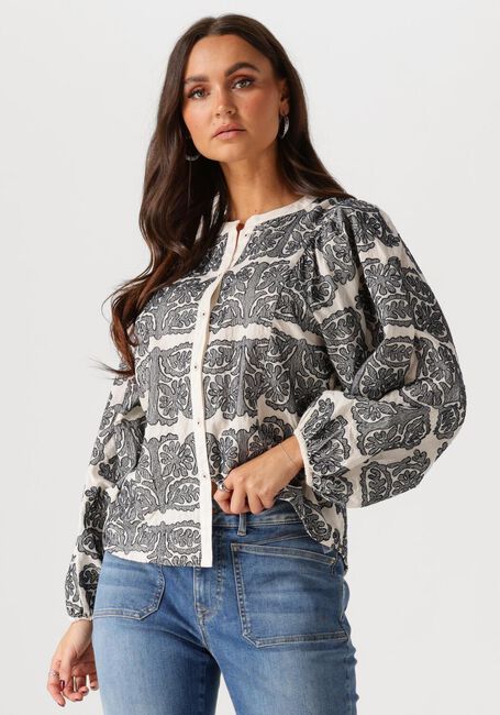Ecru SUMMUM Blusen LONGSLEEVE BOUSE TILE EMBROIDERY - large