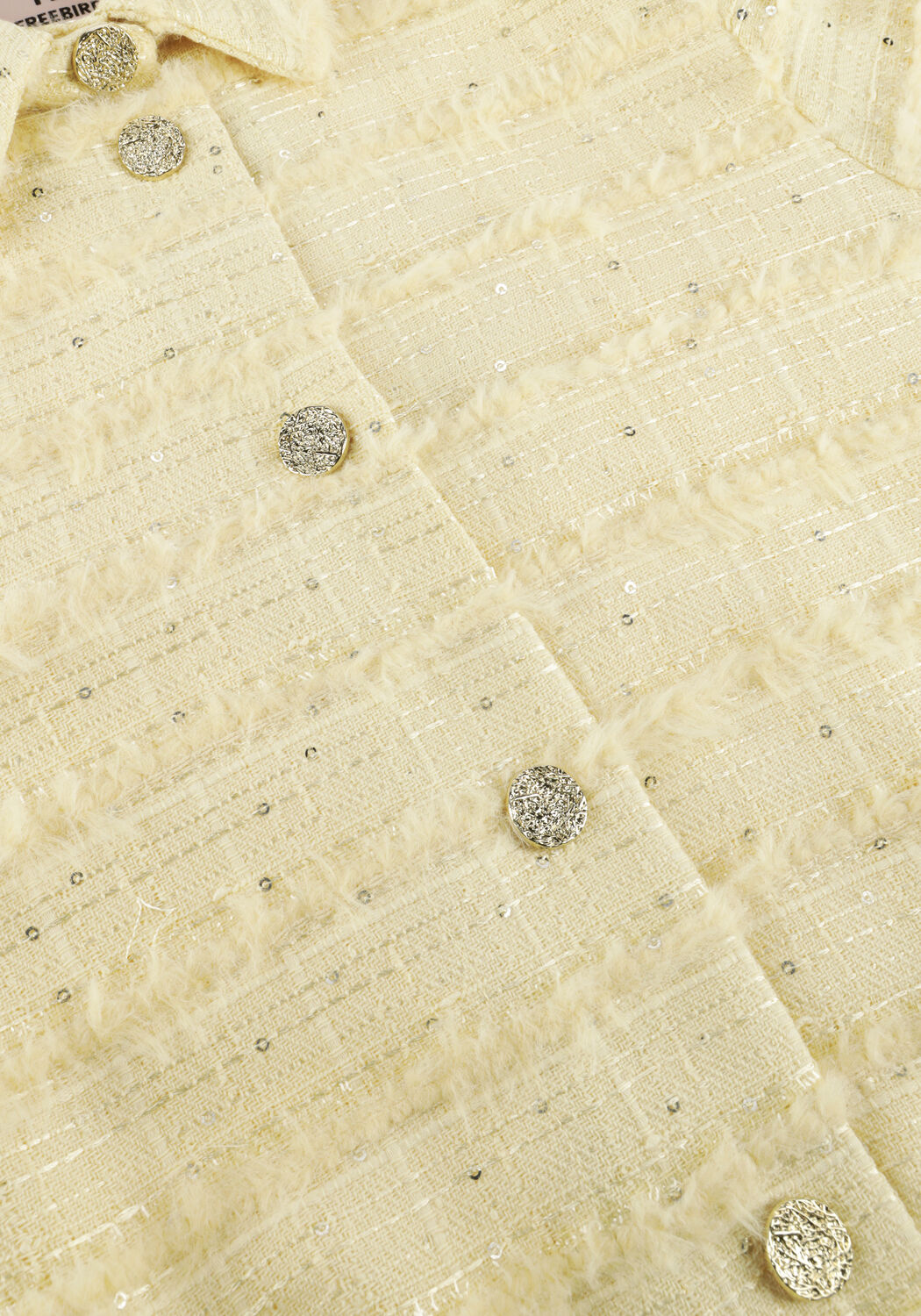 Creme FREEBIRD Blazer WV-HAIRY-SEQUINCE-26-1 - large