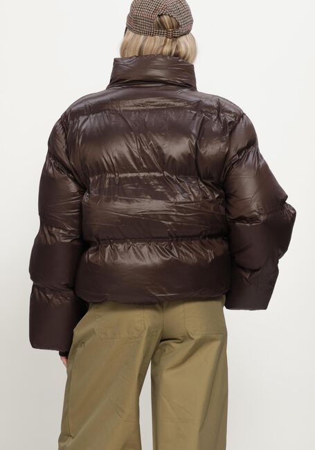 Braune NEO NOIR Wattierte Jack RHEA SHINY PUFFER JACKET - large