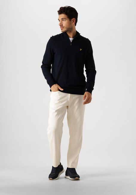 Dunkelblau LYLE & SCOTT Pullover COTTON MERINO QUARTER ZIP JUMPER - large