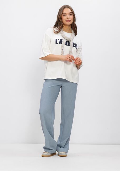 Blaue SELECTED WOMEN Weite Hose SLFRITA MW WIDE PANT MEL - large