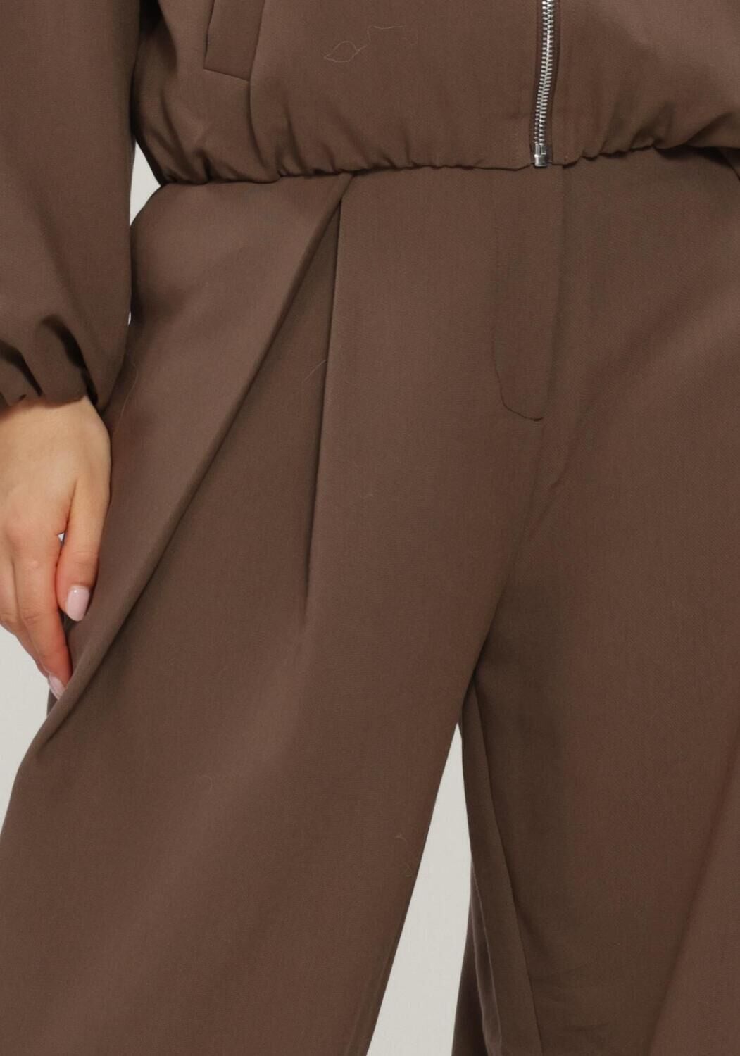 Braune LINA LOCCHI Weite Hose LL-BERYL - large