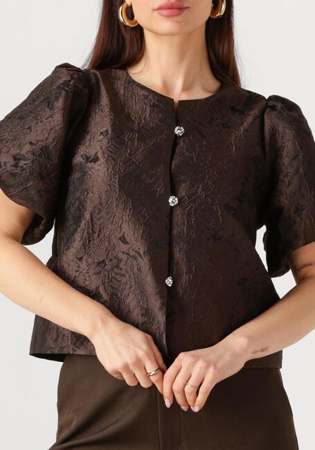 Braune NEO NOIR Blusen AISA BROCADE BLOUSE - large