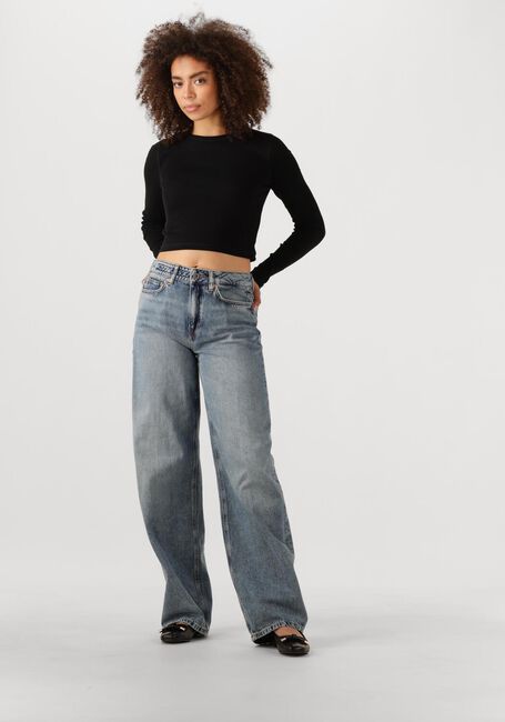 Schwarze ENVII T-shirt ENALLY LS CROP TEE 5314 - large