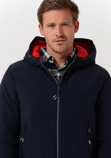 Blaue SCOTCH & SODA Wattierte Jack HOODED JACKET WITH STRETCH - large