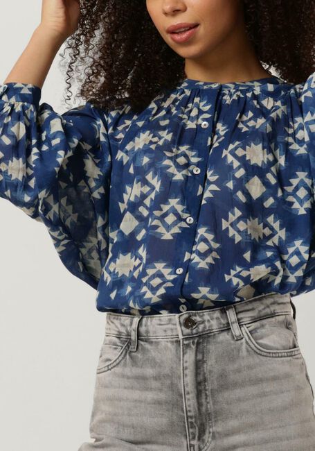 Blaue BY-BAR Blusen LUCY MADRAS BLOUSE - large