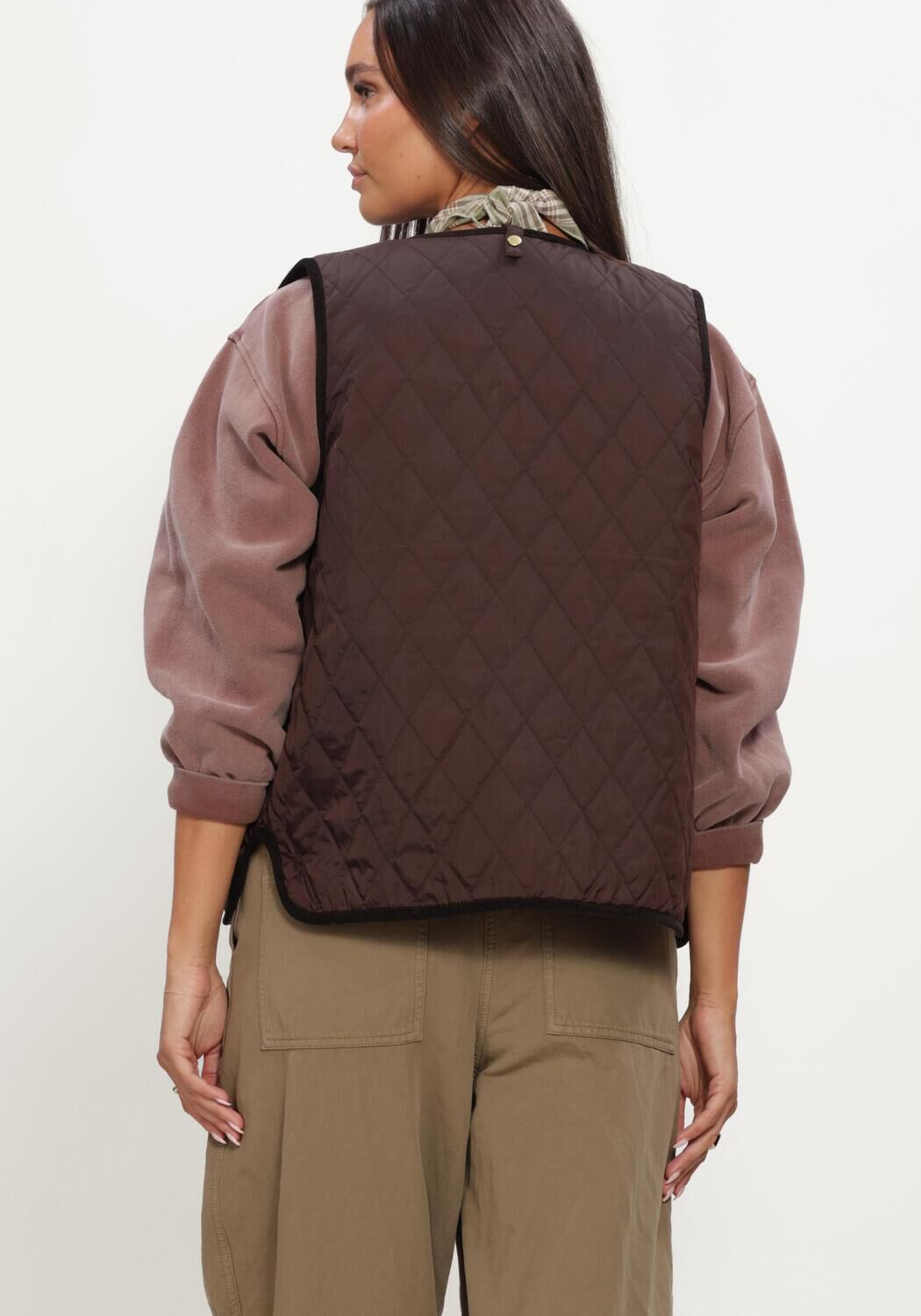 Mehrfarbige/Bunte BARBOUR Bodywarmer REIMAGINED ICONS REVERSIBLE TARTAN QUILTED LINER - large