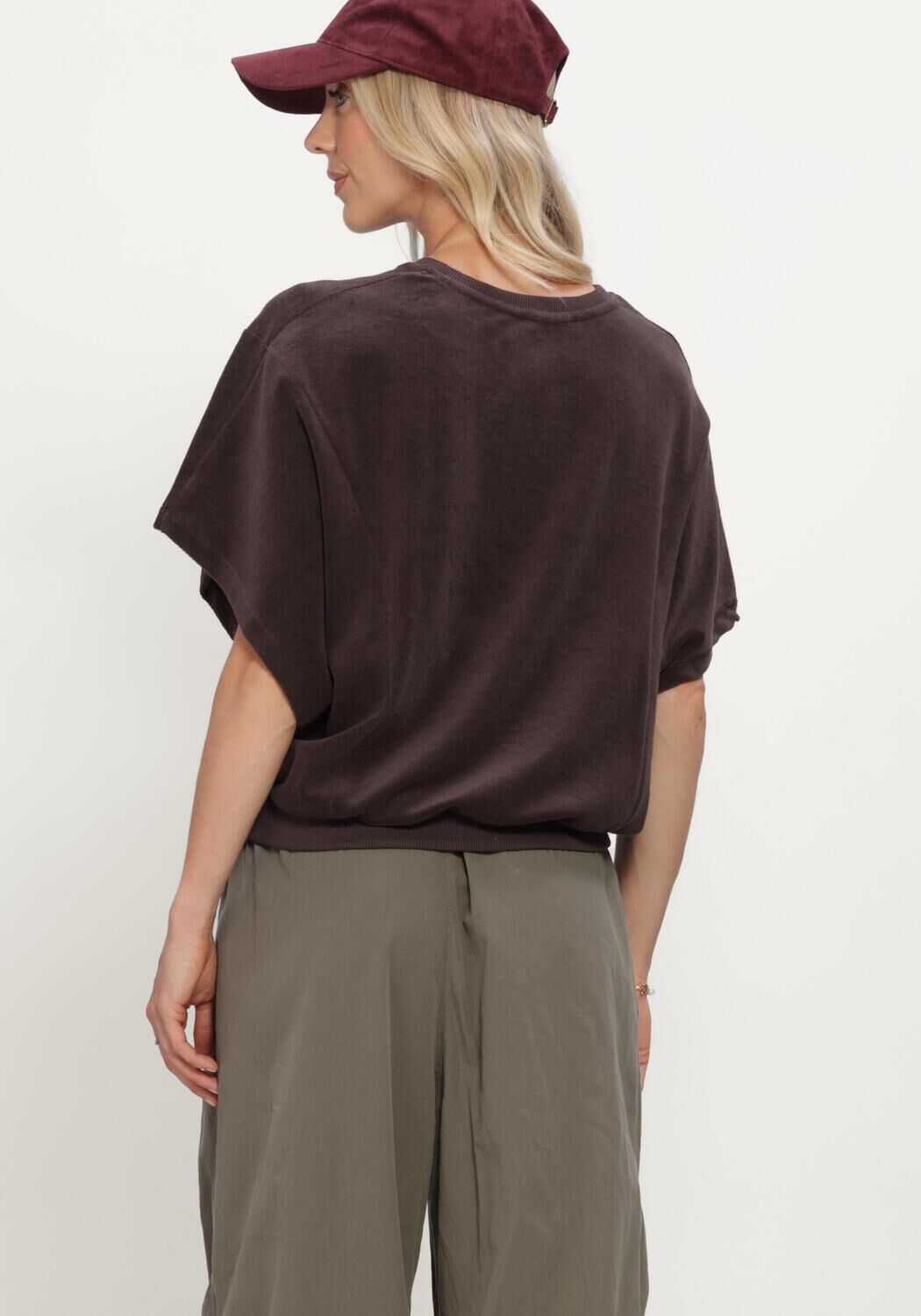 Braune BY-BAR Top NUKI SLUB TOP - large