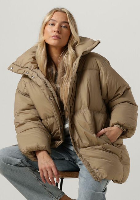 Beige MSCH COPENHAGEN Wattierte Jack MSCHDIONA JACKET - large