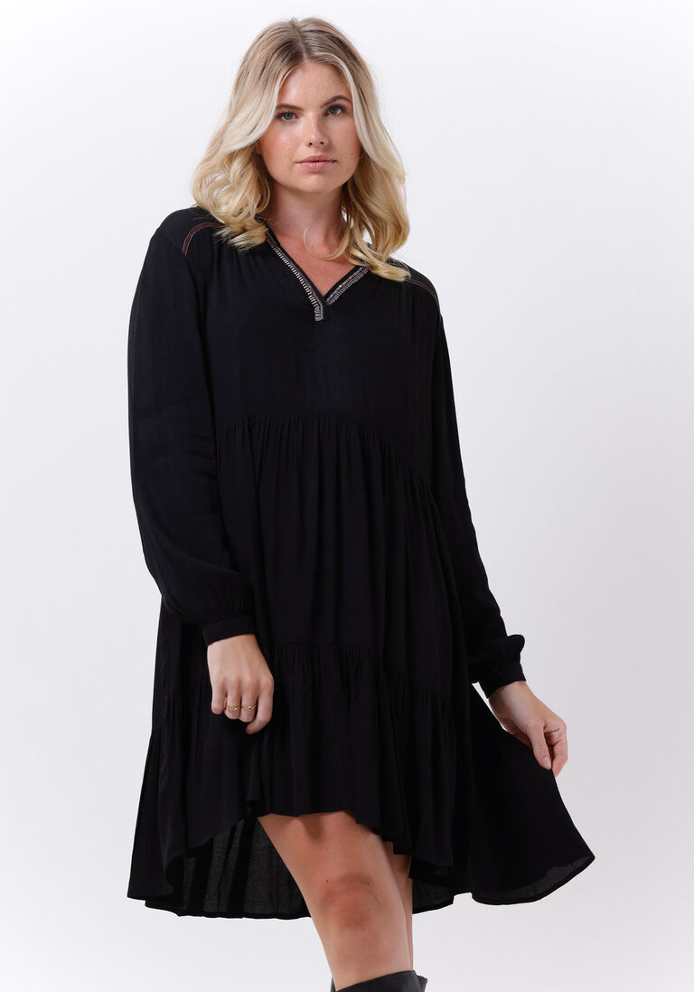 schwarze by-bar minikleid nomi embroidery dress