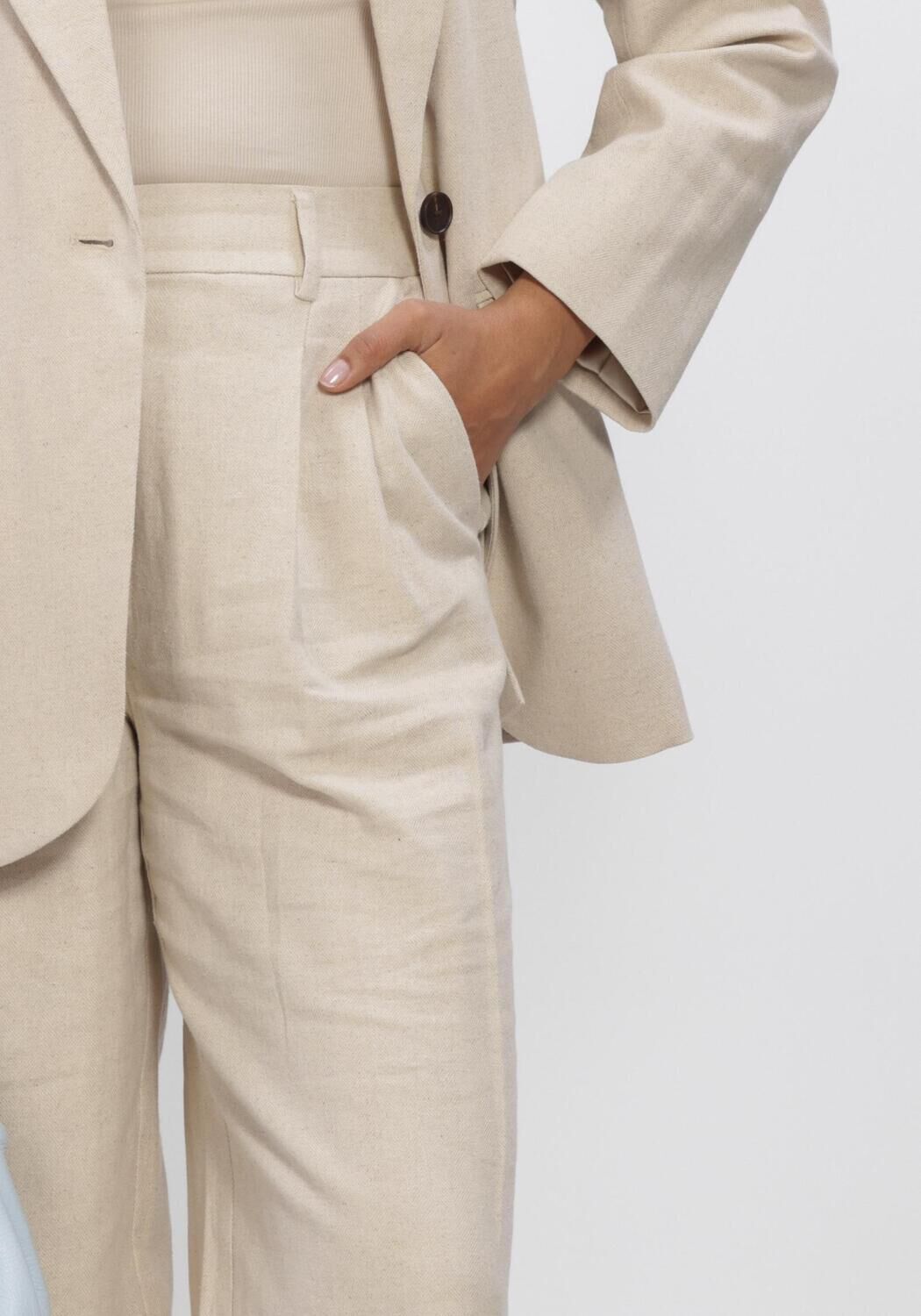 Beige CO'COUTURE Hosen LEENACC LINEN PLEAT LL PANT - large