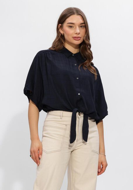 Dunkelblau ANOTHER LABEL Blusen ALBATHYLLE CHECK SHIRT S/S - large