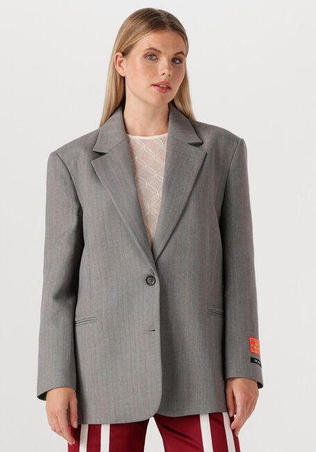 Graue ALIX THE LABEL Blazer LADIES WOVEN CLASSY GRANDAD BLAZER - large
