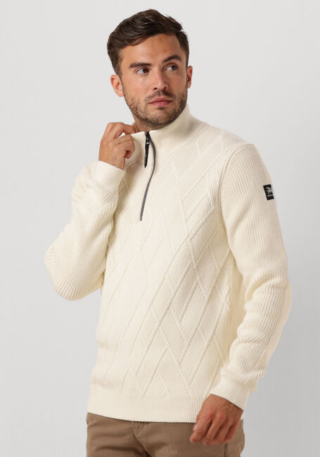 Beige VANGUARD Pullover HALF ZIP COLLAR COTTON NYLON - large