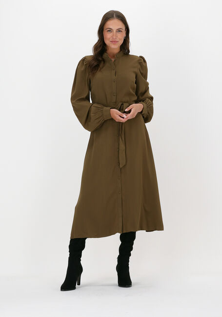 Grüne NA-KD Midikleid BALLON SLEEVE MIDI DRESS - large