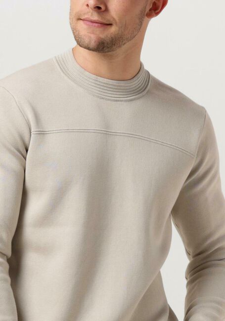 Beige CAST IRON Pullover MOCK NECK COTTON MODAL MOCKNECK - large