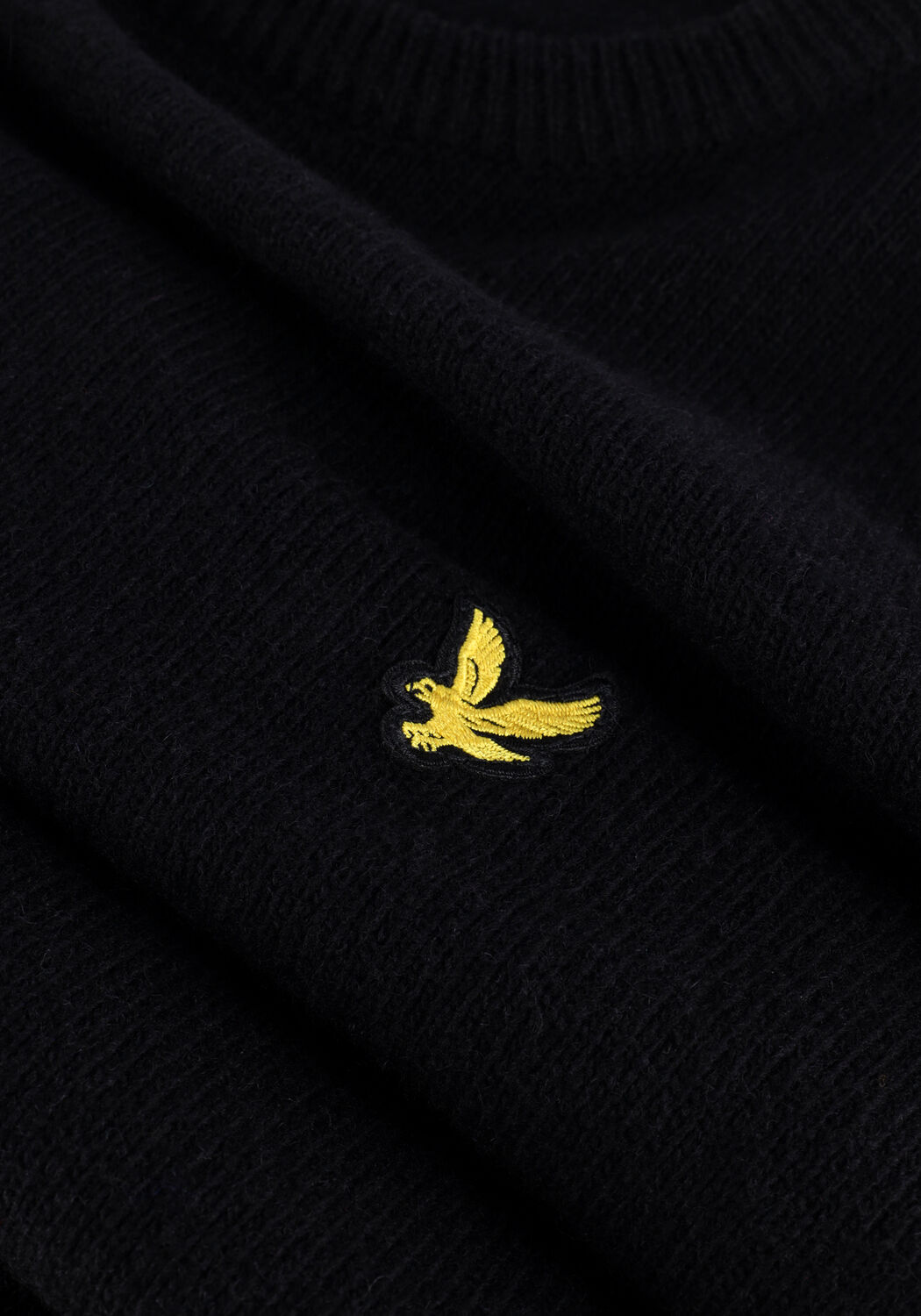 Schwarze LYLE & SCOTT Pullover CREW NECK LAMBSWOOL BLEND JUMPER - large