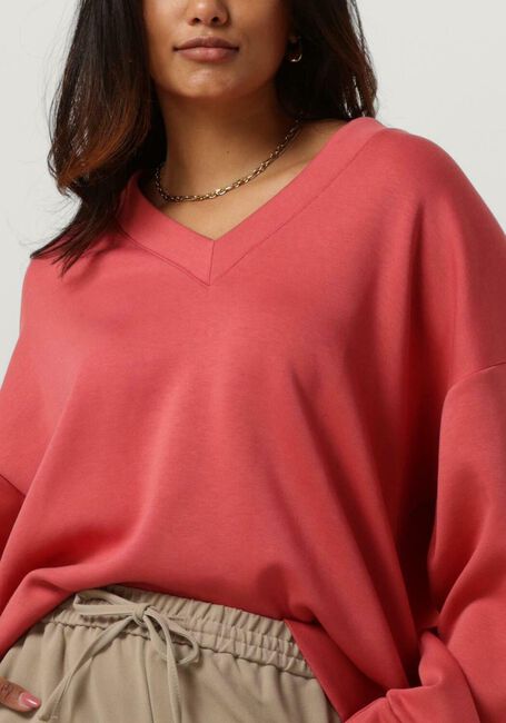 Rote MSCH COPENHAGEN Pullover MSCHPETUA IMA Q V SWEATSHIRT - large