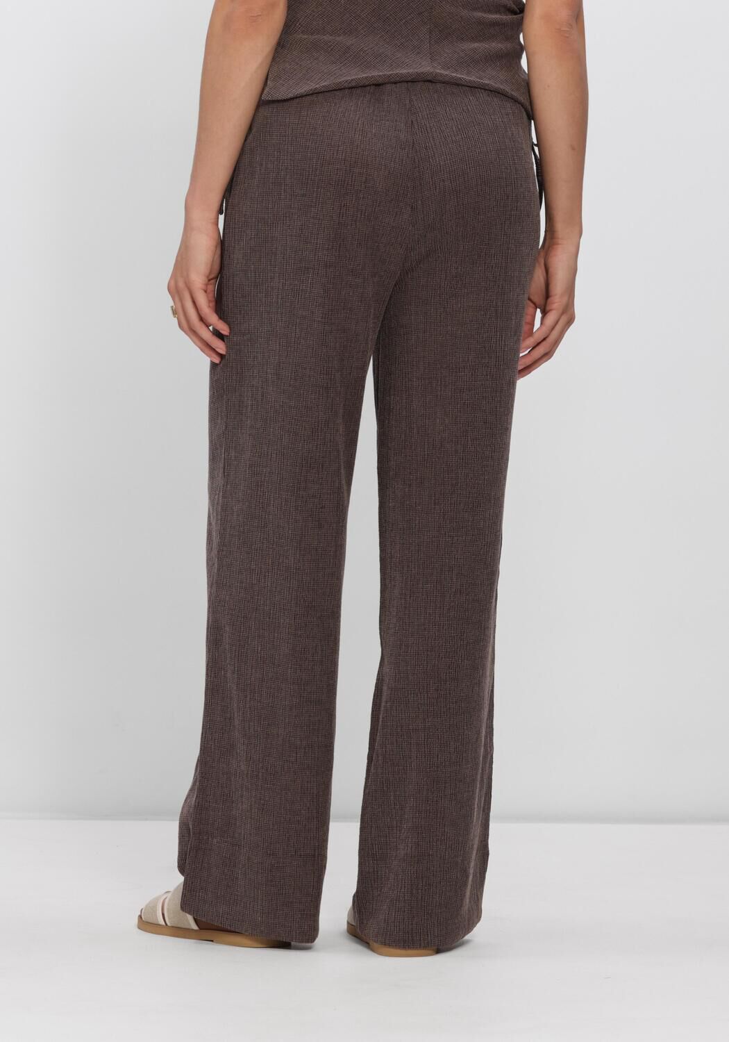 Braune Y.A.S. Hosen YASIBELA HW PANTS - large