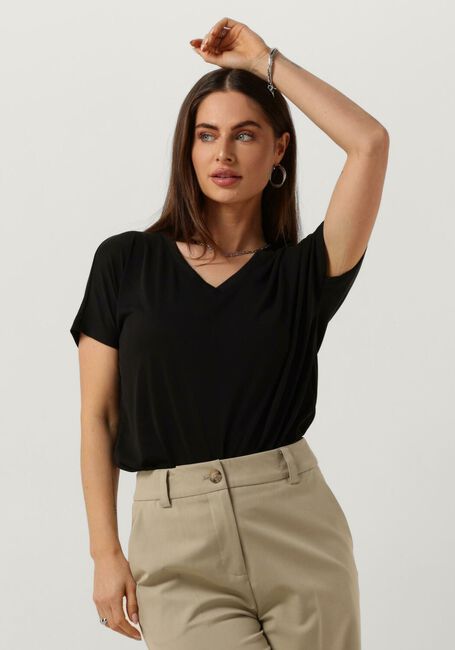Schwarze MSCH COPENHAGEN T-shirt MSCHFENYA MODAL V NECK TEE - large