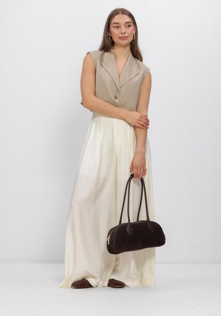 Beige CO'COUTURE Top LEILACC LINEN CROP VEST - large