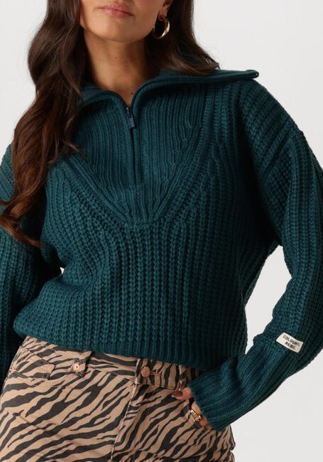 Grüne COLOURFUL REBEL Pullover YFKE KNITWEAR ZIP PULLOVER - large