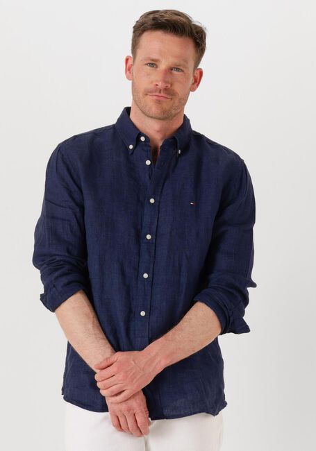 Dunkelblau TOMMY HILFIGER Casual-Oberhemd PIGMENT DYED LI SOLID RF SHIRT - large
