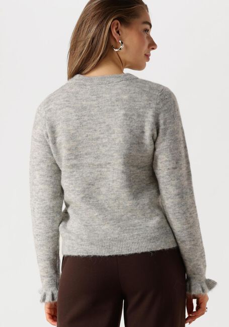 Hellgrau SELECTED FEMME Pullover SLFLULU LS KNIT FRILL CUFF O-NECK - large