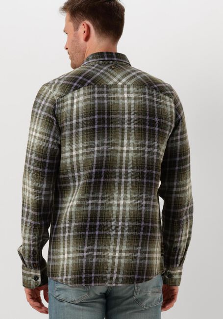 Grüne PME LEGEND Hemden LONG SLEEVE SHIRT HEAVY TWILL CHECK - large