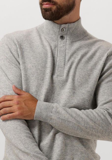 Graue PROFUOMO Pullover PULLOVER HALF ZIP BUTTON - large