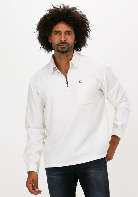 Nicht-gerade weiss BLS HAFNIA Casual-Oberhemd OVERSHIRT ZIP - large