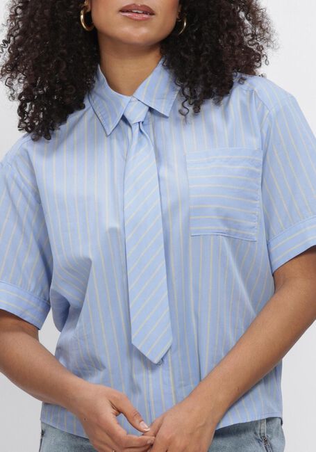 Blaue CO'COUTURE Blusen SIMOCC STRIPE SS TIE SHIRT - large