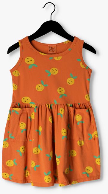 Orangene LÖTIEKIDS Minikleid DRESS SLEEVELESS POCKETS GRAPEFRUITS - large