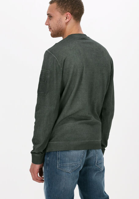 Olive PME LEGEND Sweatshirt R-NECK INTERLOCK COLD DYE - large