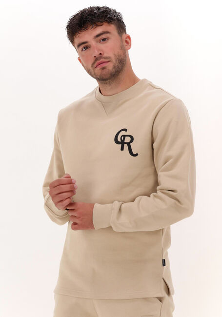 Sand COLOURFUL REBEL Sweatshirt CR SUN BASIC SLIT SWEAT - large