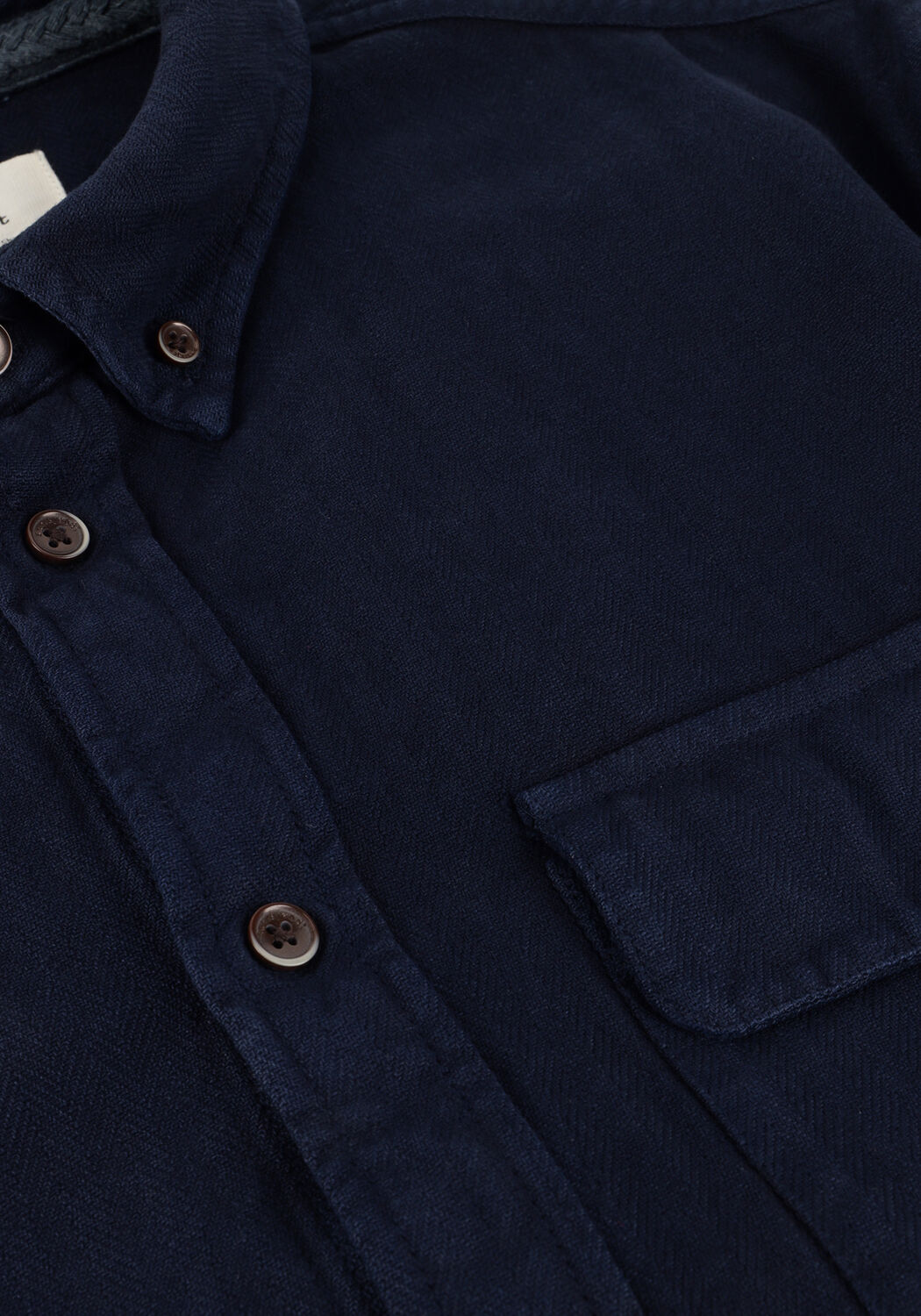 Blaue ANERKJENDT Casual-Oberhemd AKKONRAD HERRINGBONE SHIRT - large