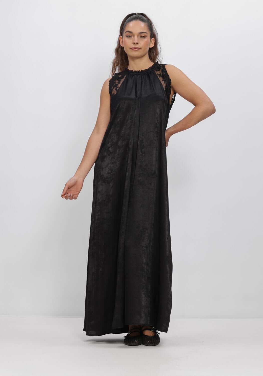 Schwarze SUMMUM Kleider DRESS SATIN - large
