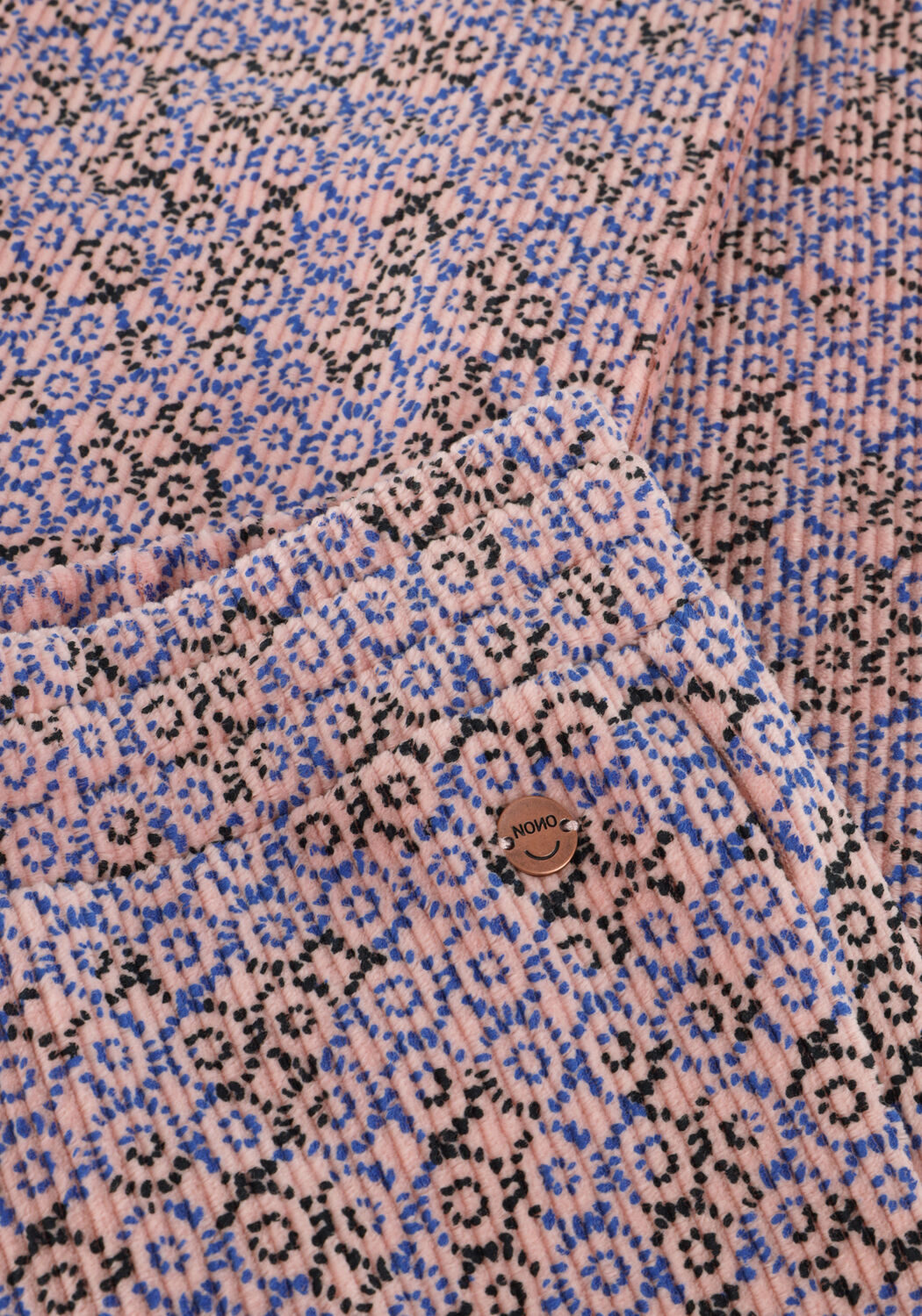 Mehrfarbige/Bunte NONO Schlaghose SADY RIB JERSEY FLARED PANTS - large