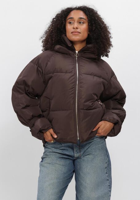 Braune WITHBLACK Wattierte Jack WBLKYLIE REAL DOWN JACKET - large
