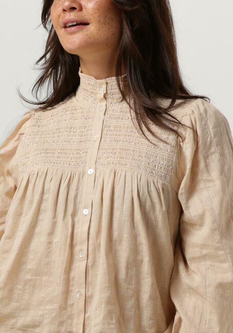 Beige RUBY TUESDAY Blusen KAYA COLL SMOCK AND PINTUCK BLOUSE - large